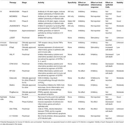 Treating Influenza Infection, From Now and Into the Future